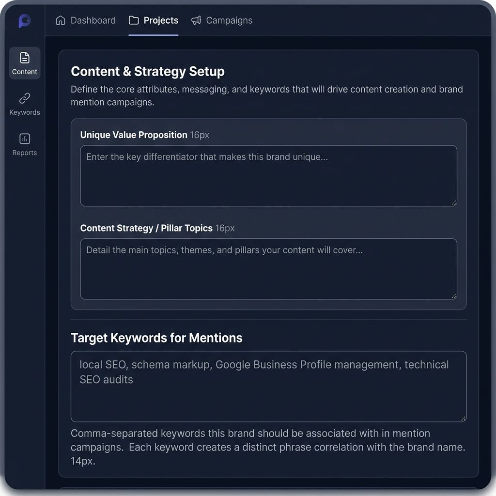 Blog Monkee content strategy and target keywords setup